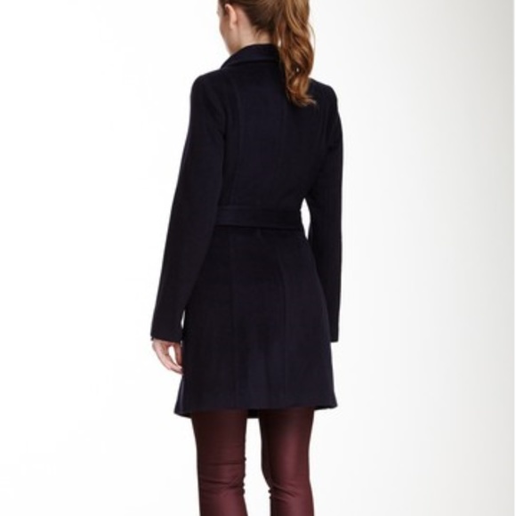 Tahari Izzy Funnel Collar Wool Blend Coat - Picture 10 of 16